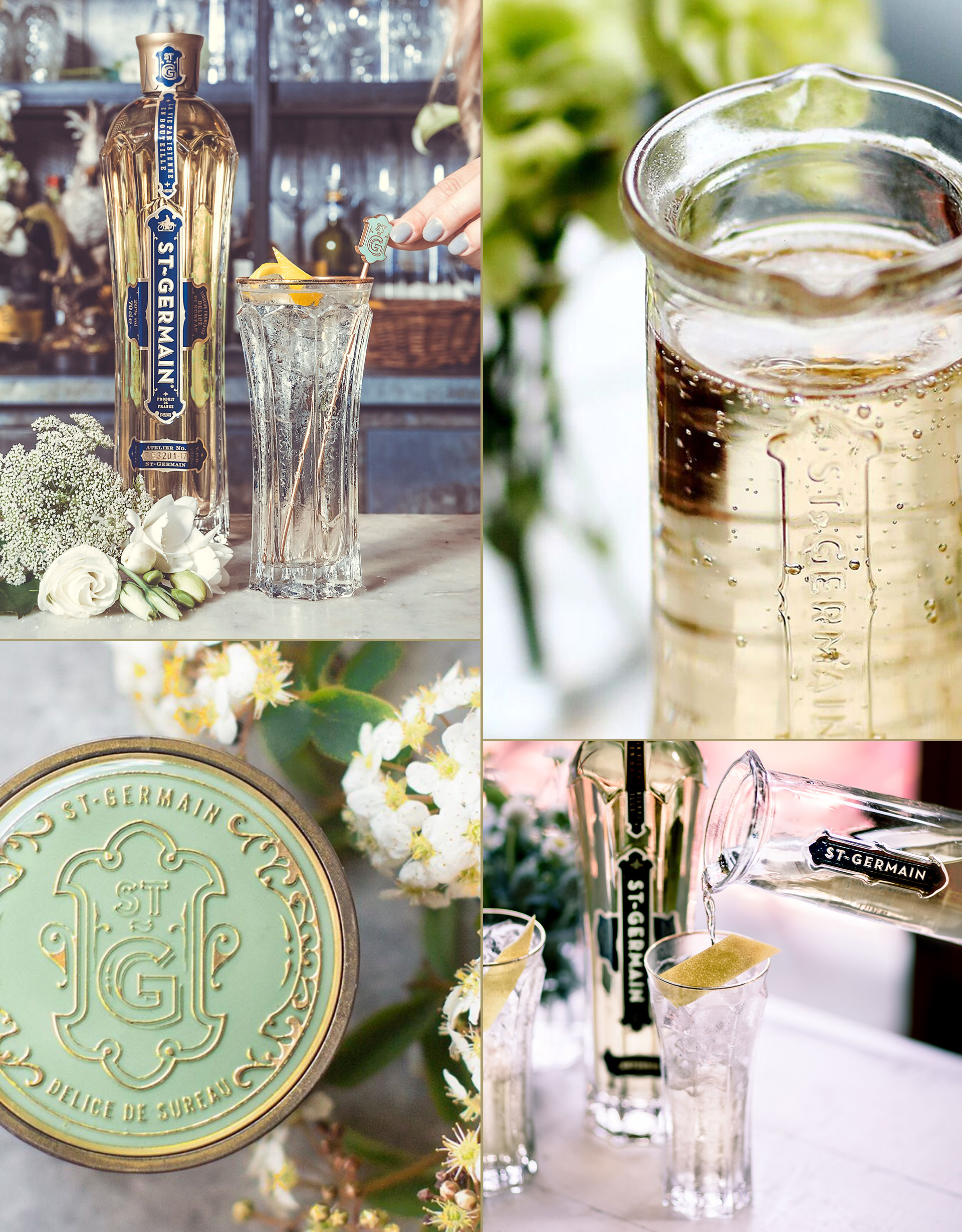 ST~GERMAIN cocktails collage